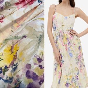 Floral Linen H&M Dress with cotton lining